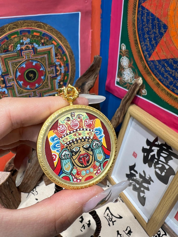 Zashi Lhamo Small Round Pendant 3.5