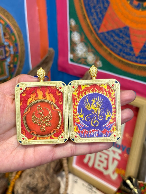 Nine Purple Li Fire Thangka Pendant