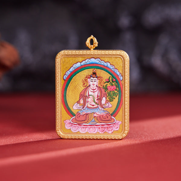 Mahasthamaprapta Bodhisattva Thangka Pendant Necklace