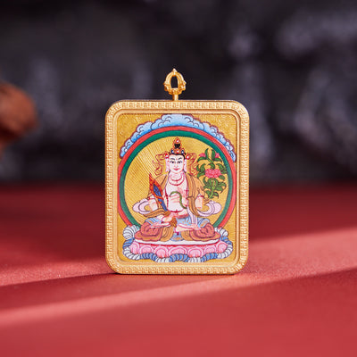 Akasagarbha Bodhisattva Thangka Pendant Necklace