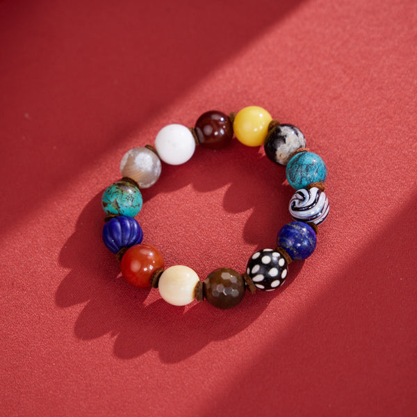 Ethereal Multi-Gem Blessing Tibetan Bracelet