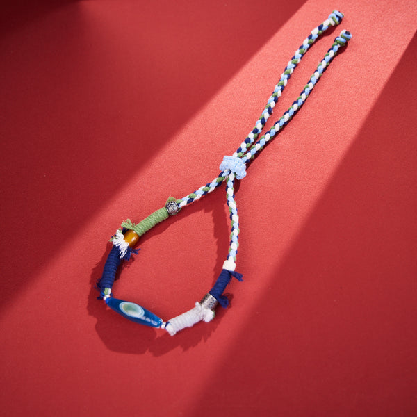 Sardonyx Color-Woven Rope Artisan Necklace